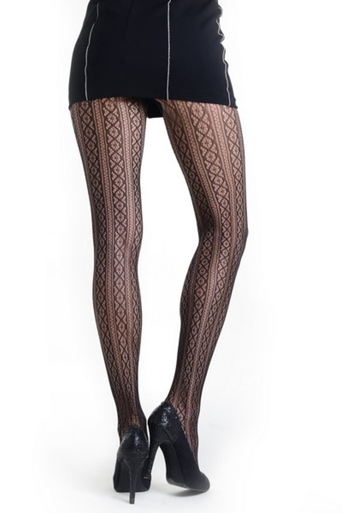 Killer Legs Women’s Chlorine with Art Deco Pattern Fashion Fishnet ...
