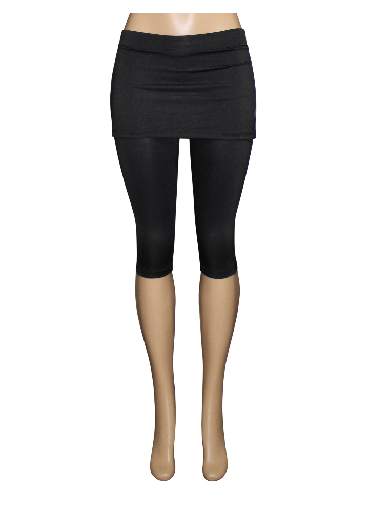Necessity® Women's Athletic Yoga Capri Leggings with Attached Skirt ...