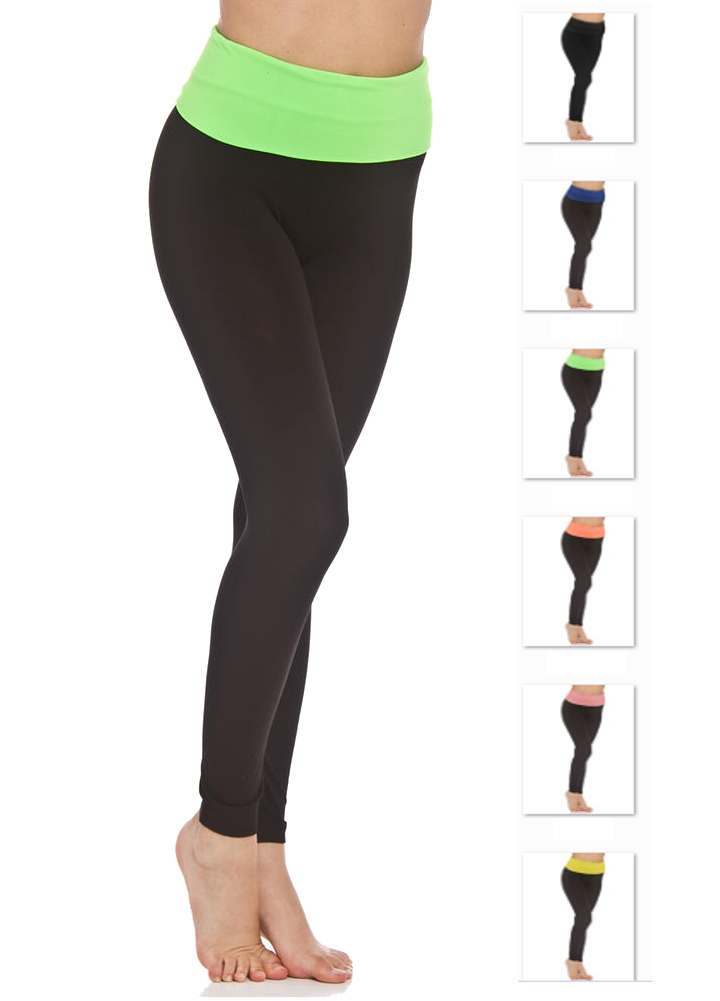 women's fold over yoga pants