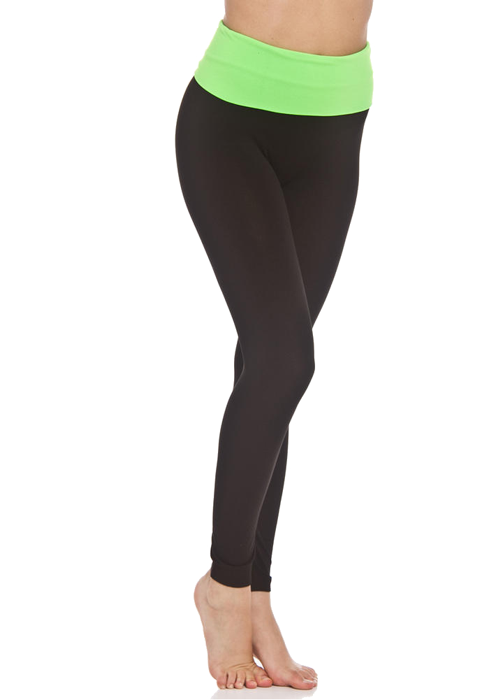 Grip® Women's Cotton Blend Athletic Fold Over Skinny Yoga Leggings |  Lillian Z's Boutique